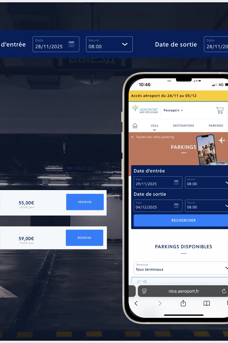 La réservation de parking sur mobile : dates, horaires et parkings disponibles