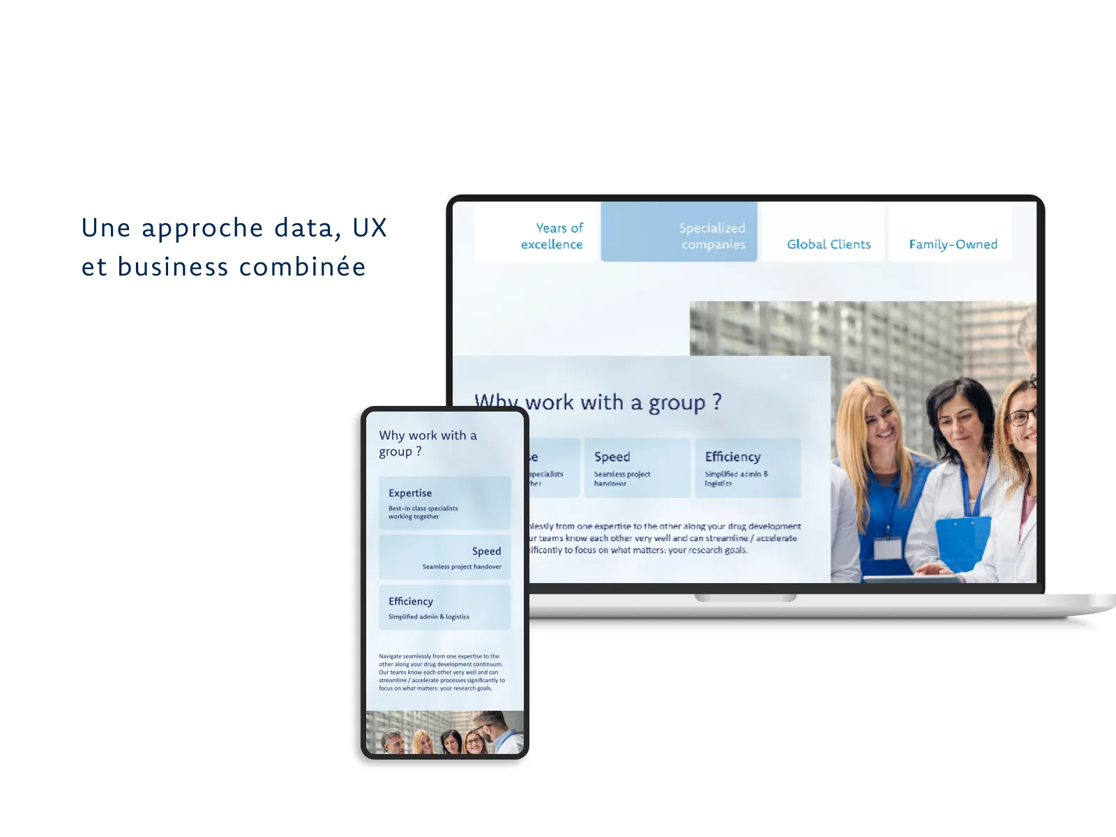 Une approche data, UX et business combinée : le site Janvier Group sur ordinateur et mobile